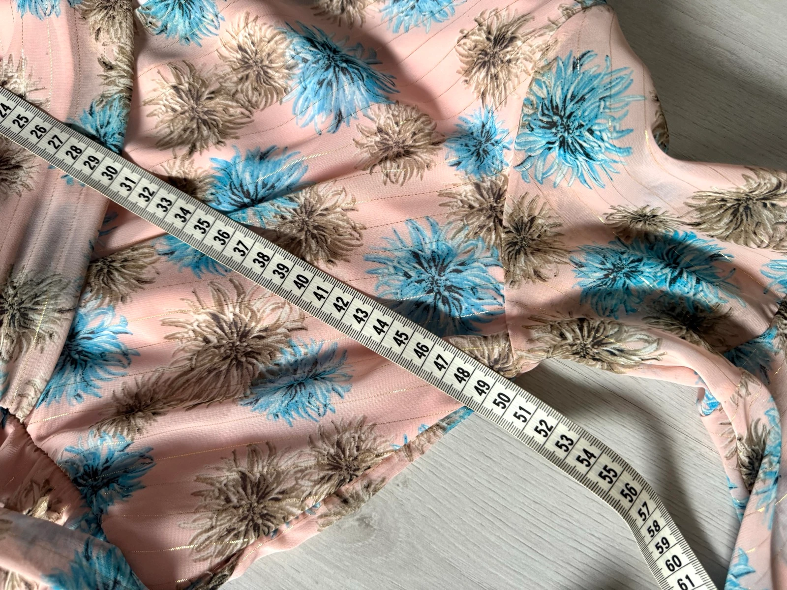 Long floral dress with gold thread size L – photo 12